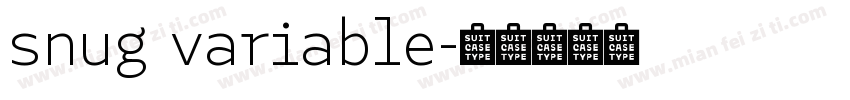 snug variable字体转换